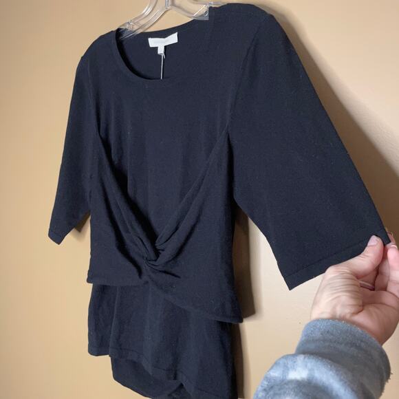 Favorite Daughter Twist Front Cutout T-Shirt Top Black XL - Picture 4 of 9